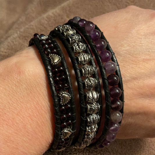 Wrap Bracelet - Amethyst for 8" wrist