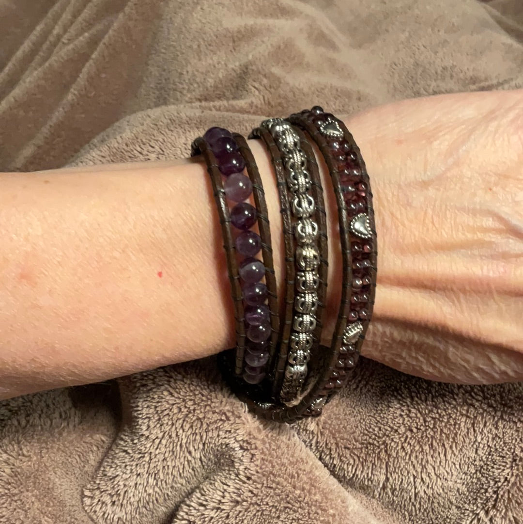 Wrap Bracelet - Amethyst for 7" wrist