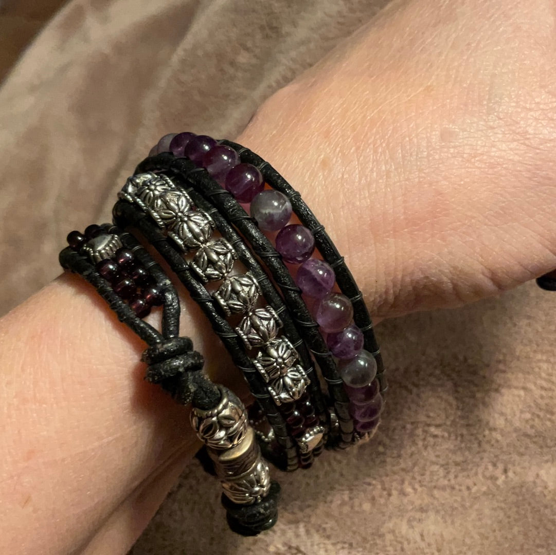Wrap Bracelet - Amethyst for 8" wrist